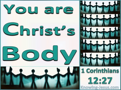 1 Corinthians 12:27 You Are Christ's Body (aqua)